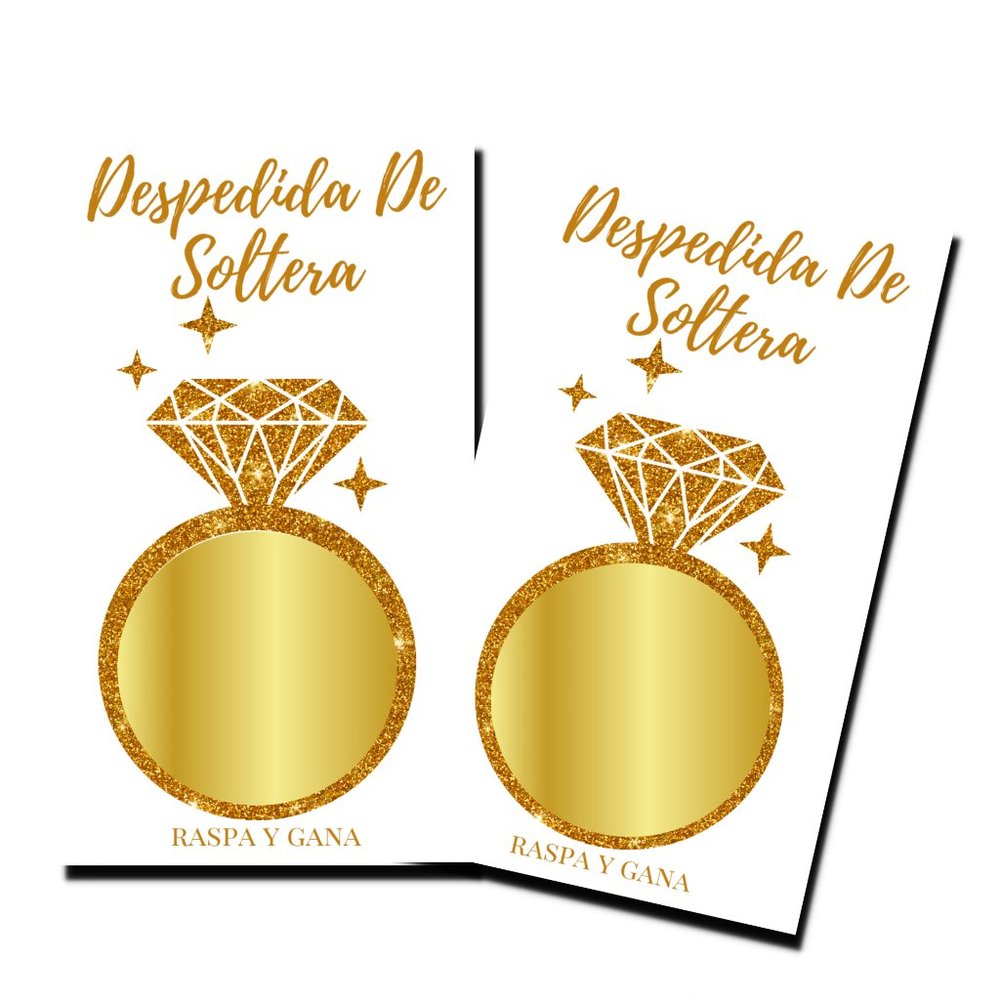 Bridal Shower Games - Despedida De Soltera - 50 Scratch Off Cards - Bachelorette